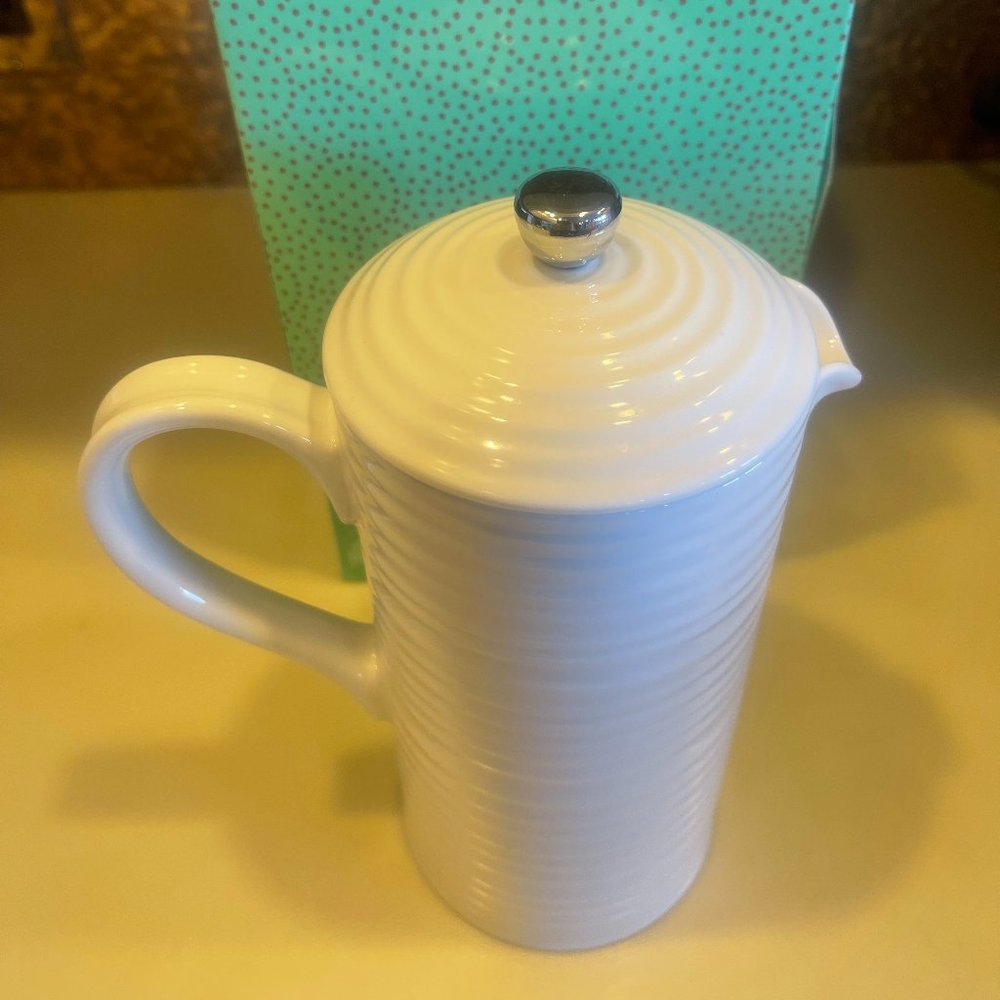 Portmeirion Sophie Conran White Cafetiere; French Coffee Press